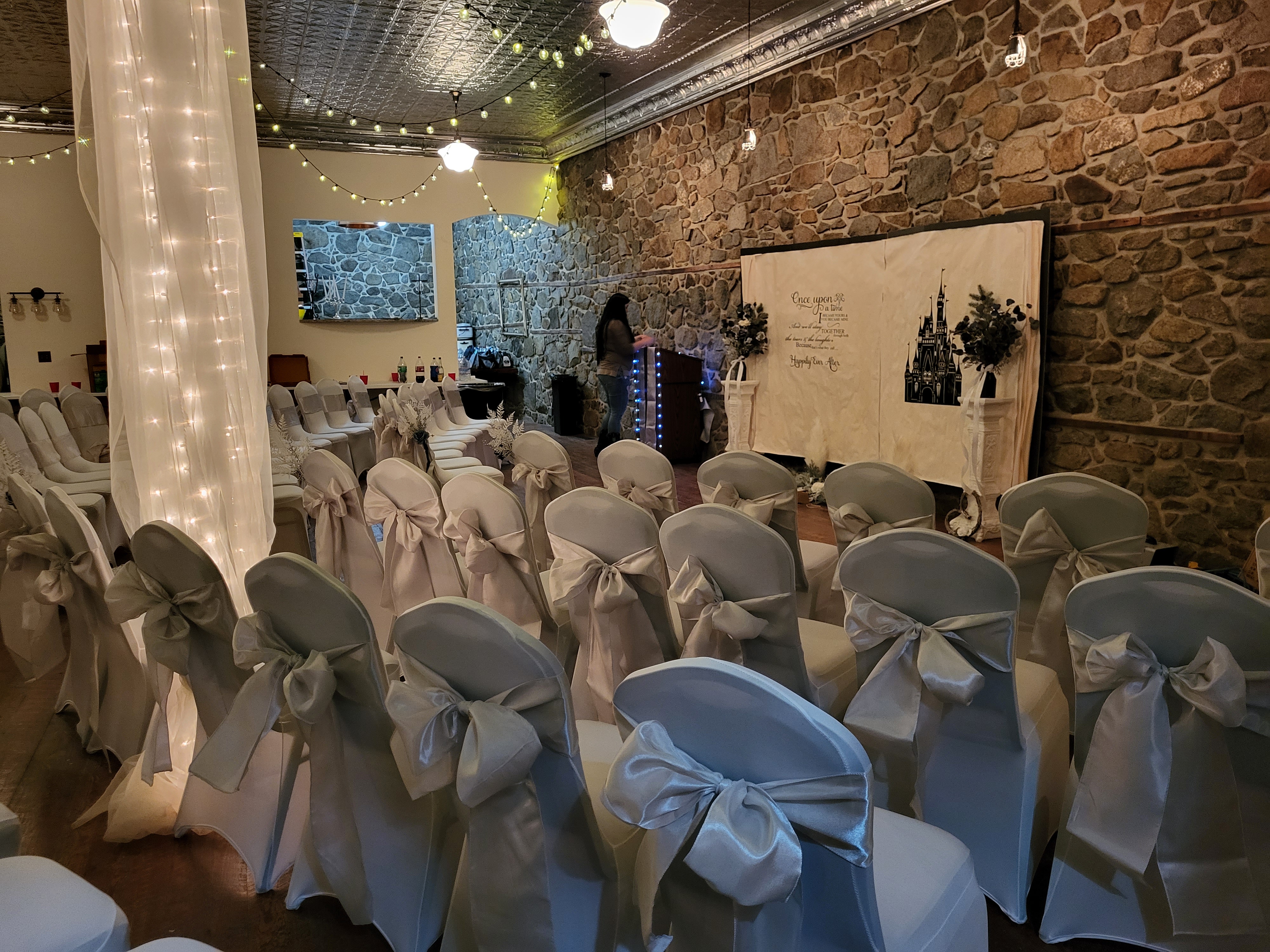 indoor wedding ceremony at Historic Marysville General Store