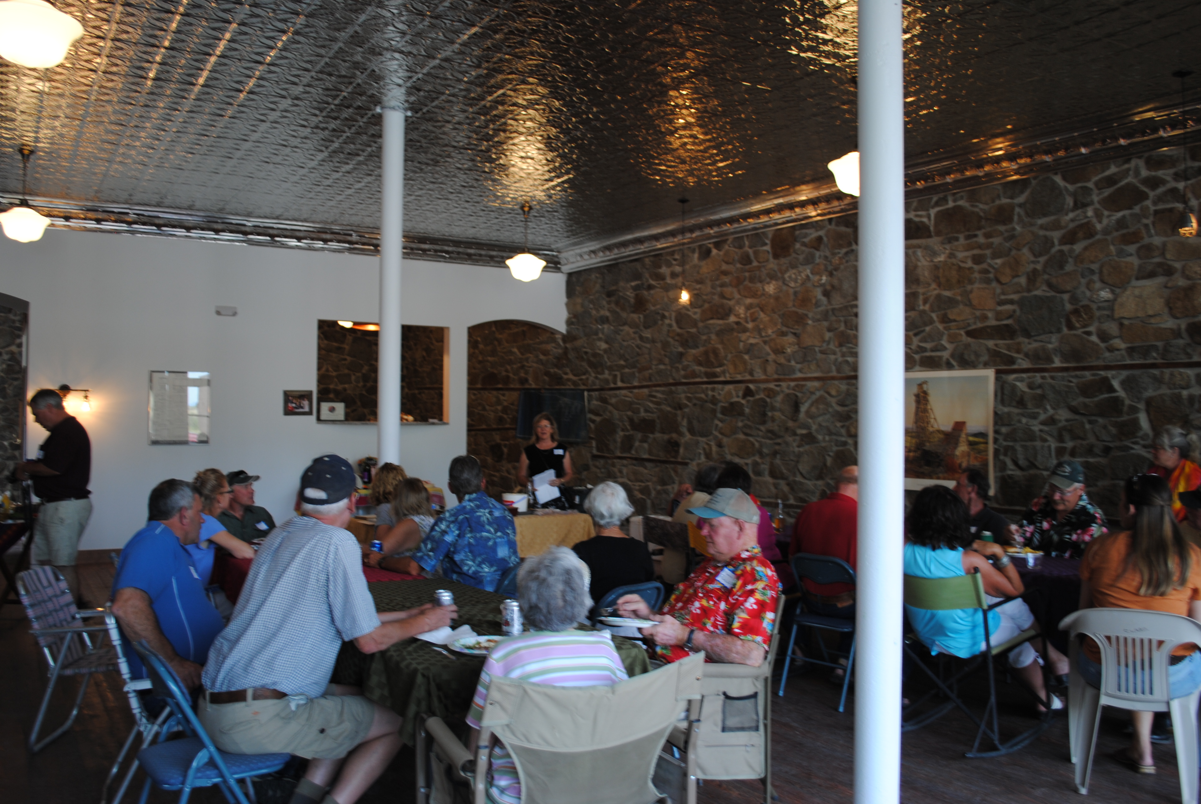 guests at event in historic venue